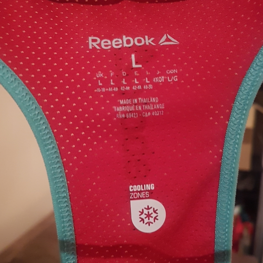 Red & Blue Reebok workout tank top - Picture 3 of 3